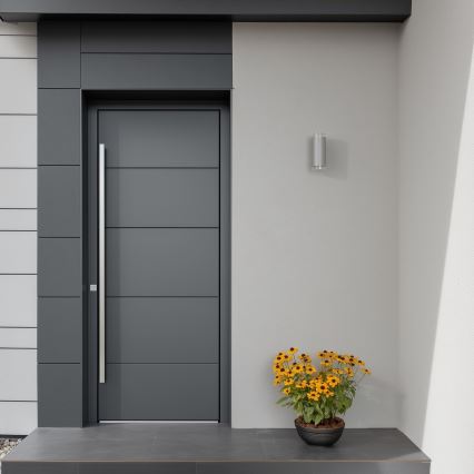 Brilagi - LED RGBW dæmpbar udendørs væglampe MATERA 2xGU10/6W/230V 3000K IP54 grå + fjernbetjening