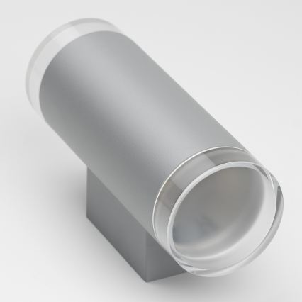 Brilagi - LED RGBW dæmpbar udendørs væglampe MATERA 2xGU10/6W/230V 3000K IP54 grå + fjernbetjening