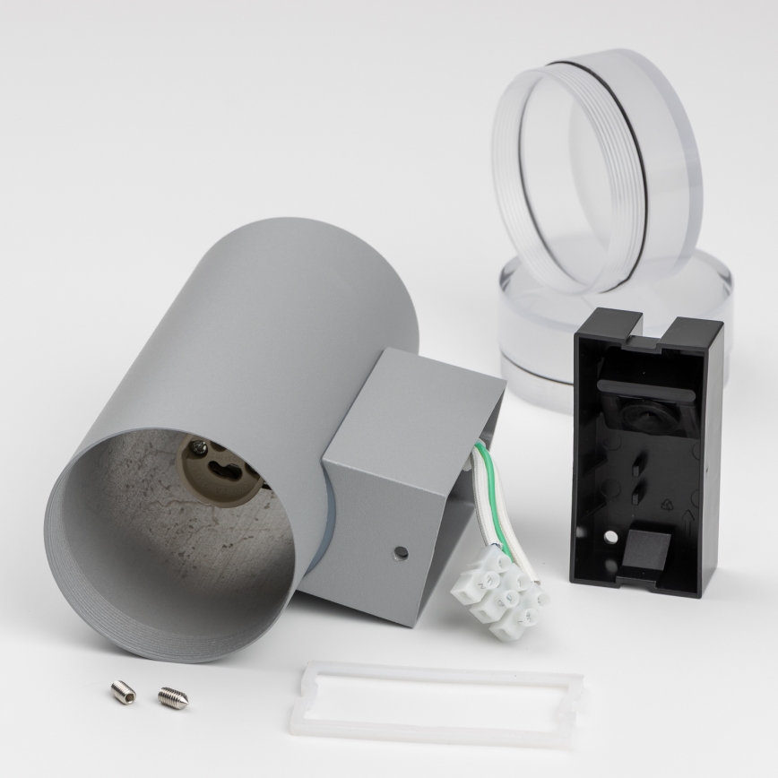 Brilagi - LED RGBW dæmpbar udendørs væglampe MATERA 2xGU10/6W/230V 3000K IP54 grå + fjernbetjening