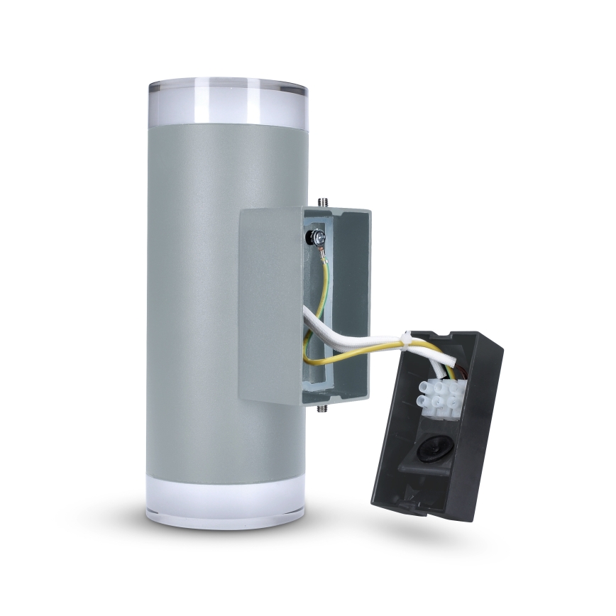 Brilagi - LED RGBW dæmpbar udendørs væglampe MATERA 2xGU10/6W/230V 3000K IP54 grå + fjernbetjening