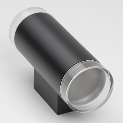 Brilagi - LED RGBW Dæmpbar udendørs væglampe MATERA 2xGU10/6W/230V 3000K IP54 sort + fjernbetjening