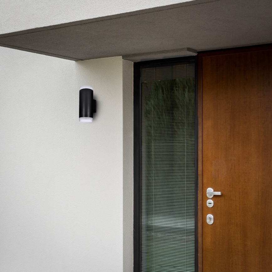 Brilagi - LED RGBW Dæmpbar udendørs væglampe MATERA 2xGU10/6W/230V 3000K IP54 sort + fjernbetjening