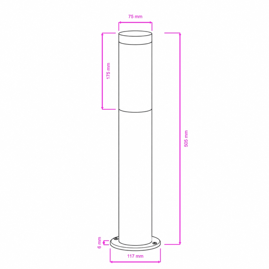 BRILAGI - LED RGBW dæmpbar udendørslampe ELIA 1xE27/6,5W/230V 2700-6500K IP44 Wi-Fi 50 cm antracit