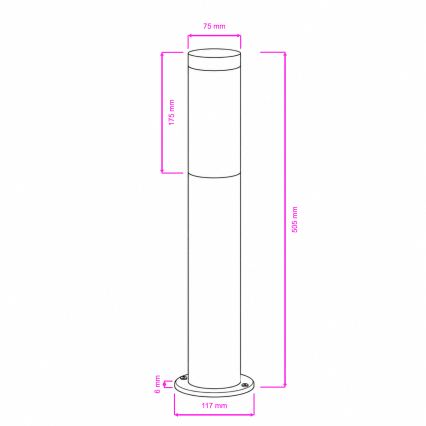 BRILAGI - LED RGBW dæmpbar udendørslampe ELIA 1xE27/6,5W/230V 2700-6500K IP44 Wi-Fi 50 cm mat krom