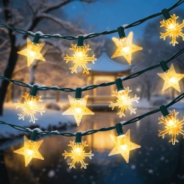 BRILAGI - LED solcelledrevet julelyskæde 50xLED/8 funktioner 12 m 800 mAh IP65 varm hvid