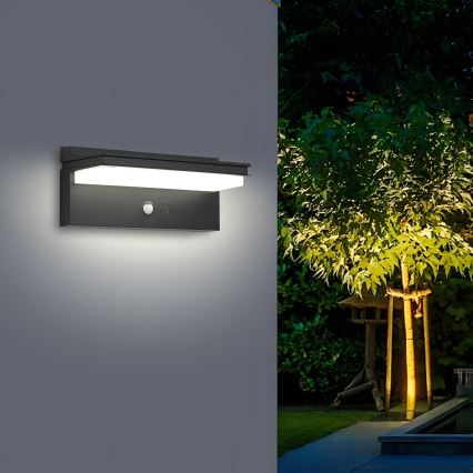 Brilagi - LED solcelle væglampe med sensor SUN SENSE LED/10W/3,7V 4000 mAh IP44