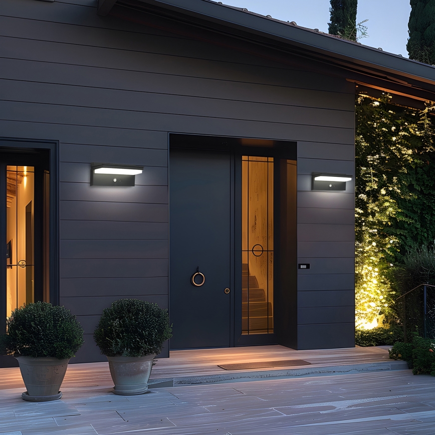 Brilagi - LED solcelle væglampe med sensor SUN SENSE LED/10W/3,7V 4000 mAh IP44