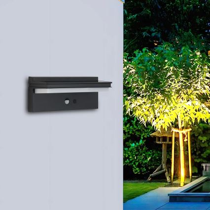 Brilagi - LED solcelle væglampe med sensor SUN SENSE LED/10W/3,7V 4000 mAh IP44