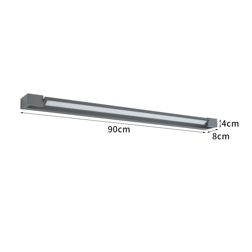 Brilagi - LED-spejlbelysning til badeværelset AQUA LINE LED/24W/230V 90 cm IP44 antracit