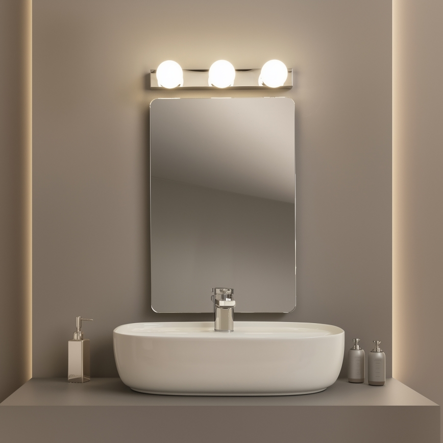 Brilagi - LED belysning til badeværelsesspejl HOLLYWOOD 3xLED/3W/230V 39 cm IP44 højglans krom