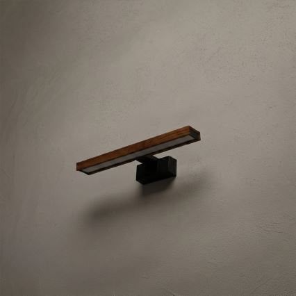 Brilagi - LED-belysning til badeværelsesspejl 3 i 1 WOODY MIRROR LED/8W/230V 40 cm IP44 sort/eg