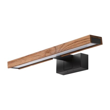 Brilagi - LED-belysning til badeværelsesspejl 3 i 1 WOODY MIRROR LED/8W/230V 40 cm IP44 sort/eg