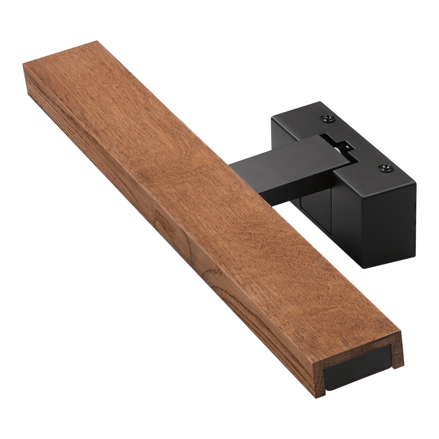 Brilagi - LED-belysning til badeværelsesspejl 3 i 1 WOODY MIRROR LED/8W/230V 40 cm IP44 sort/eg