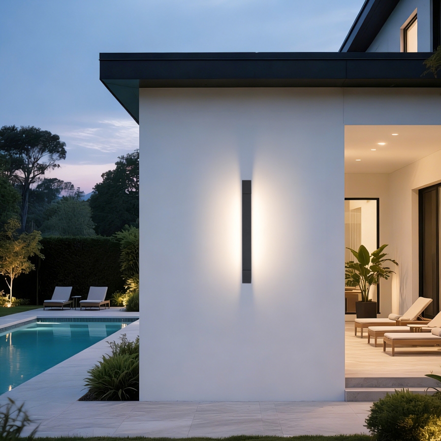 Brilagi - LED-spejlbelysning til badeværelset AQUA LINE LED/12W/230V 45 cm IP44 antracit CRI 90