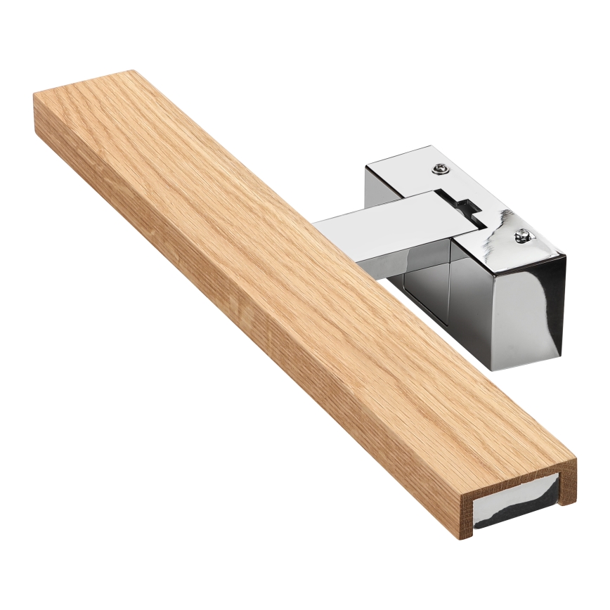Brilagi - LED-spejlbelysning til badeværelset WOODY MIRROR 3 i 1 LED/8W/230V 40 cm IP44 blank krom/eg
