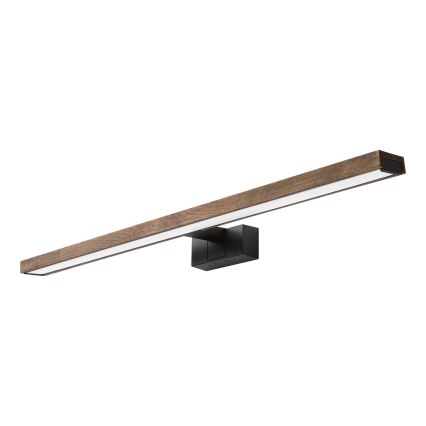 Brilagi - LED-spejlbelysning til badeværelset WOODY MIRROR 3-i-1 LED/15W/230V 80 cm IP44 sort/eg-valnød