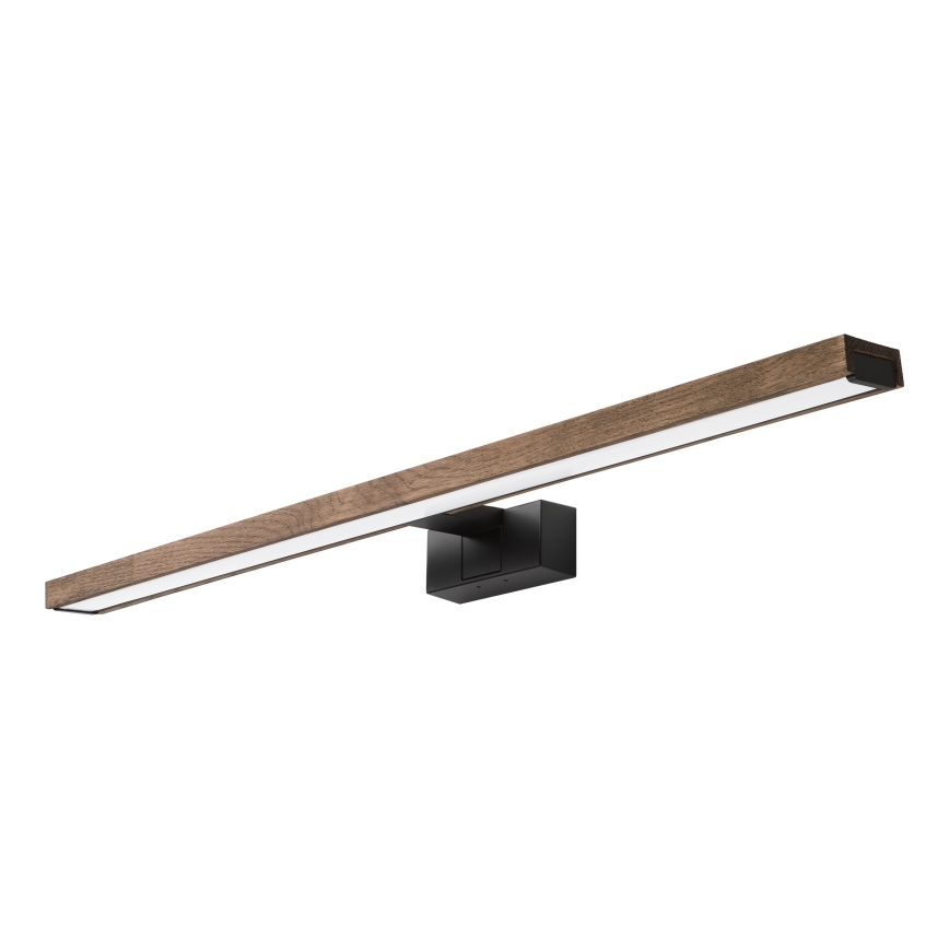 Brilagi - LED-spejlbelysning til badeværelset WOODY MIRROR 3-i-1 LED/15W/230V 80 cm IP44 sort/eg-valnød
