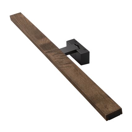 Brilagi - LED-spejlbelysning til badeværelset WOODY MIRROR 3-i-1 LED/15W/230V 80 cm IP44 sort/eg-valnød