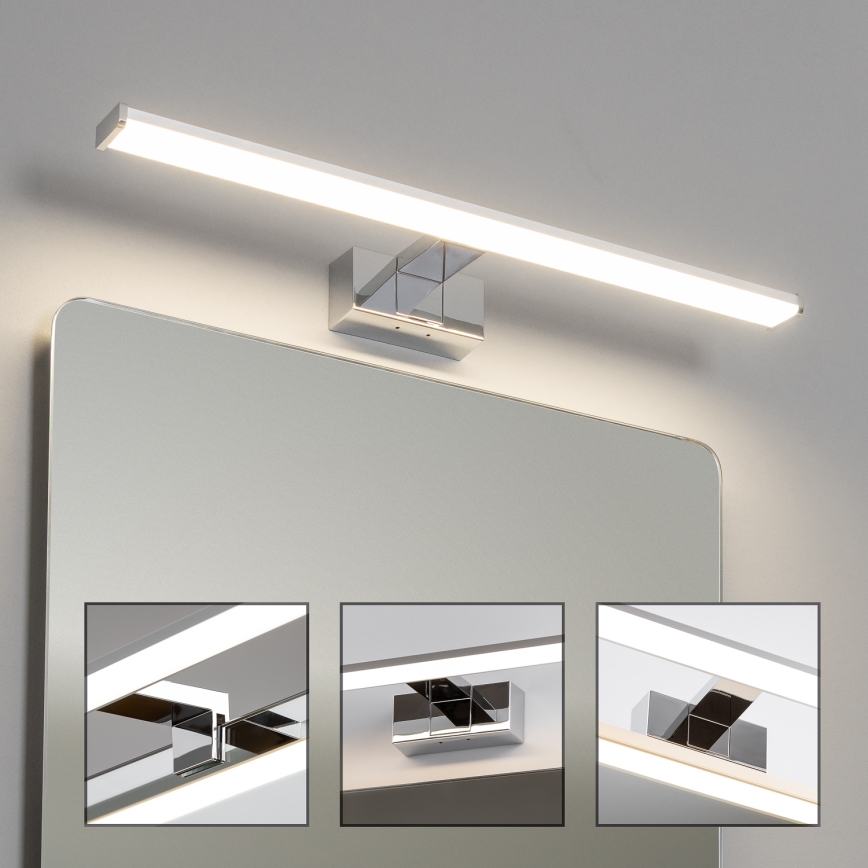 Brilagi - LED-spejlbelysning til badeværelset 3-i-1 VESTRA LED/12W/230V 60 cm IP44 blank krom