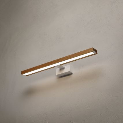 Brilagi - LED-belysning til badeværelsesspejl 3-i-1 WOODY MIRROR LED/12W/230V 60 cm IP44 hvid/eg