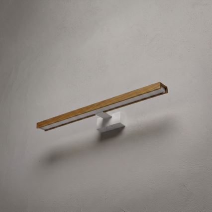 Brilagi - LED-belysning til badeværelsesspejl 3-i-1 WOODY MIRROR LED/12W/230V 60 cm IP44 hvid/eg