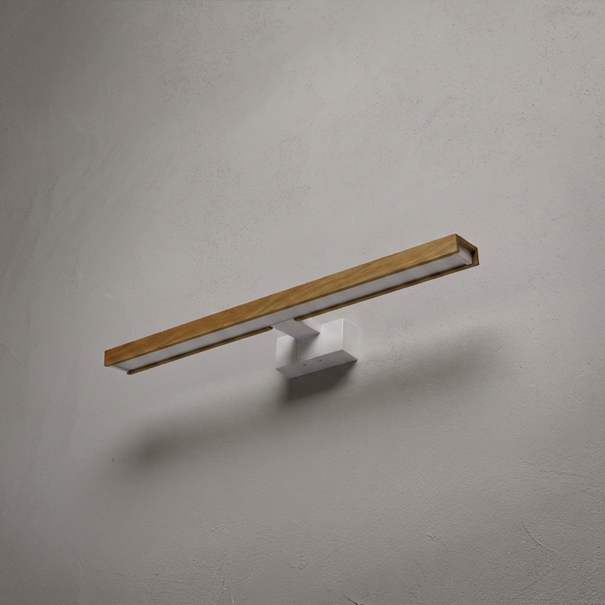 Brilagi - LED-belysning til badeværelsesspejl 3-i-1 WOODY MIRROR LED/12W/230V 60 cm IP44 hvid/eg