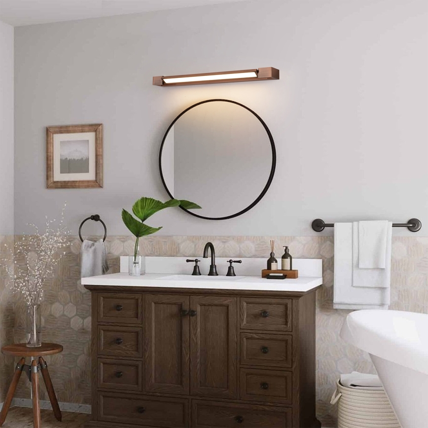 Brilagi - LED-belysning til badeværelsesspejl AQUA LINE LED/18W/230V 60 cm IP44 bronzefarvet CRI 90