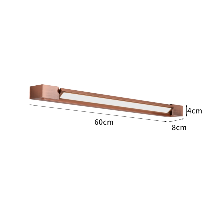 Brilagi - LED-belysning til badeværelsesspejl AQUA LINE LED/18W/230V 60 cm IP44 bronzefarvet CRI 90