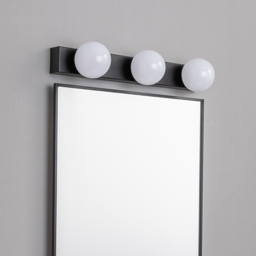 Brilagi - LED-spejlbelysning til badeværelset HOLLYWOOD 3xLED/3W/230V 39 cm IP44 sort