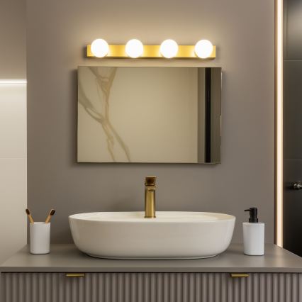 Brilagi - LED-belysning til badeværelsesspejl HOLLYWOOD 4xLED/3W/230V 53 cm IP44 guld