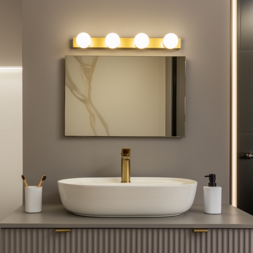 Brilagi - LED-belysning til badeværelsesspejl HOLLYWOOD 4xLED/3W/230V 53 cm IP44 guld