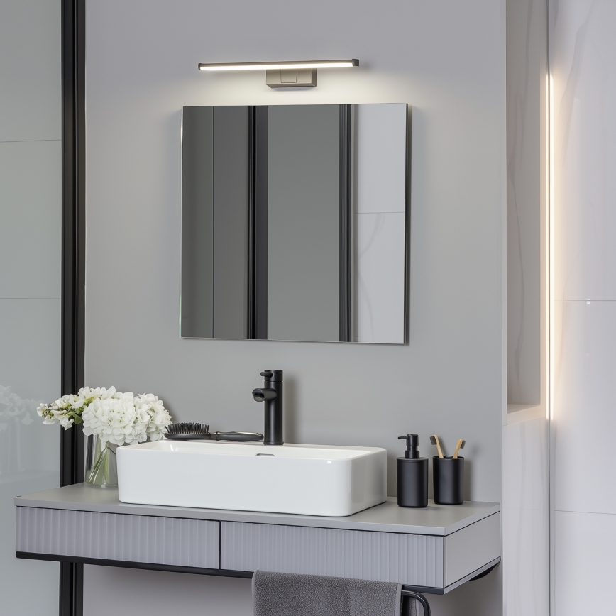 Brilagi - LED spejlbelysning til badeværelset 3-i-1 VESTRA LED/8W/230V 40 cm IP44 sort
