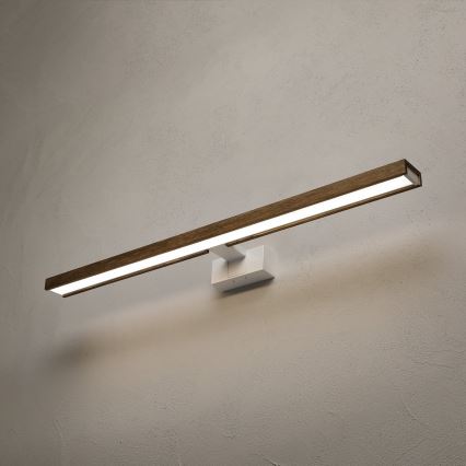 Brilagi - LED badeværelsesbelysning til spejl WOODY MIRROR 3-i-1 LED/15W/230V 80 cm IP44 hvid/eg-valnød