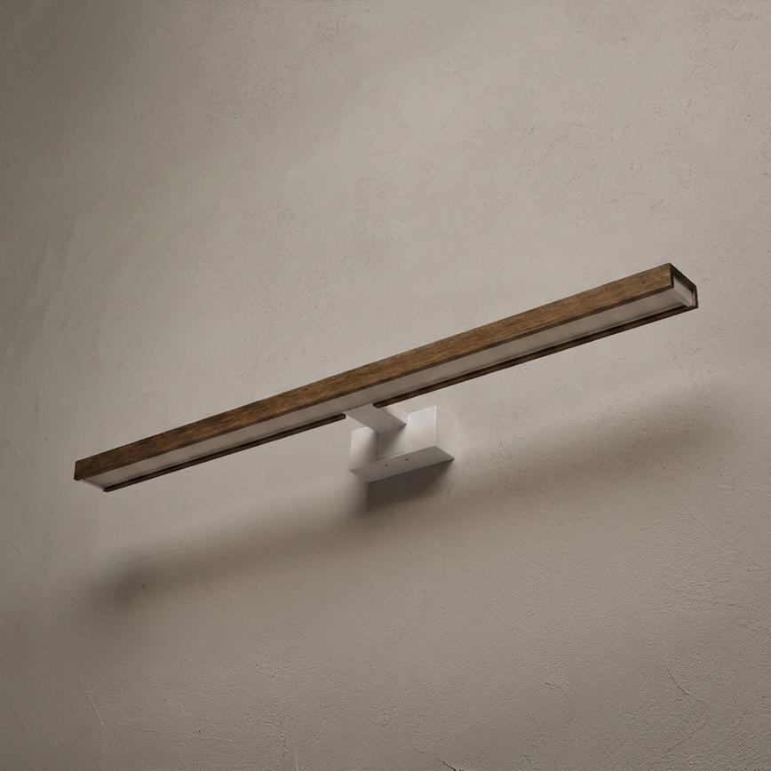 Brilagi - LED badeværelsesbelysning til spejl WOODY MIRROR 3-i-1 LED/15W/230V 80 cm IP44 hvid/eg-valnød