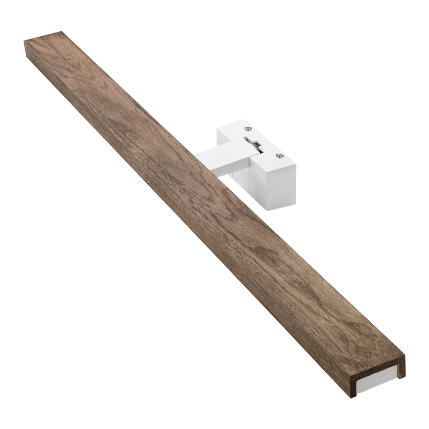 Brilagi - LED badeværelsesbelysning til spejl WOODY MIRROR 3-i-1 LED/15W/230V 80 cm IP44 hvid/eg-valnød