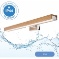 Brilagi - LED spejllampe til badeværelse WOODY MIRROR LED/12W/230V 60 cm IP44 eg/skinnende krom