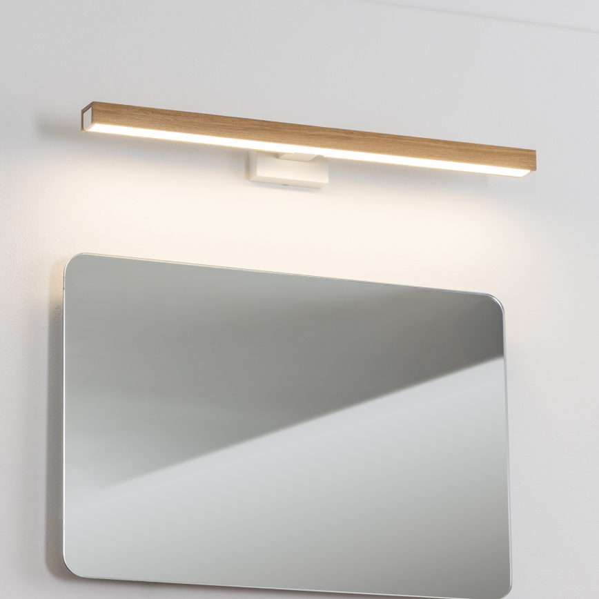 Brilagi - LED spejllampe til badeværelse WOODY MIRROR LED/12W/230V 60 cm IP44 eg/hvid