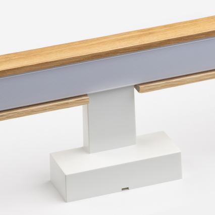 Brilagi - LED spejllampe til badeværelse WOODY MIRROR LED/12W/230V 60 cm IP44 eg/hvid