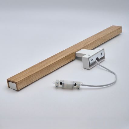 Brilagi - LED spejllampe til badeværelse WOODY MIRROR LED/12W/230V 60 cm IP44 eg/hvid