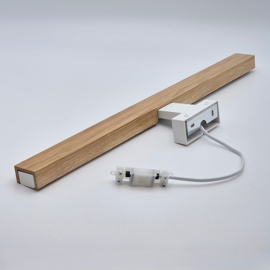 Brilagi - LED spejllampe til badeværelse WOODY MIRROR LED/12W/230V 60 cm IP44 eg/hvid