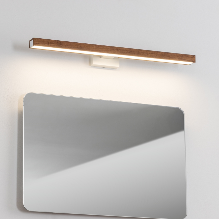 Brilagi - LED spejllampe til badeværelse WOODY MIRROR LED/12W/230V 60 cm IP44 eg kirsebær/hvid