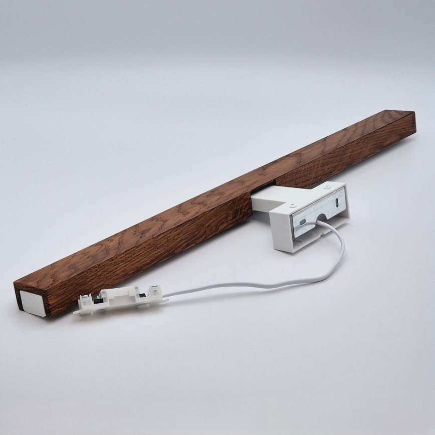 Brilagi - LED spejllampe til badeværelse WOODY MIRROR LED/12W/230V 60 cm IP44 eg kirsebær/hvid