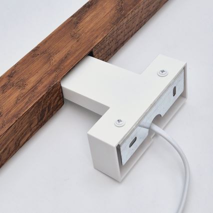 Brilagi - LED spejllampe til badeværelse WOODY MIRROR LED/12W/230V 60 cm IP44 eg kirsebær/hvid