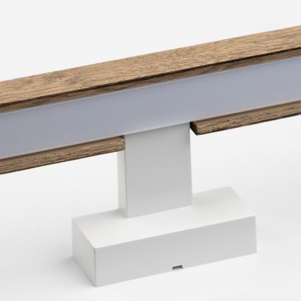 Brilagi - LED spejllampe til badeværelse WOODY MIRROR LED/12W/230V 60 cm IP44 eg valnød/hvid