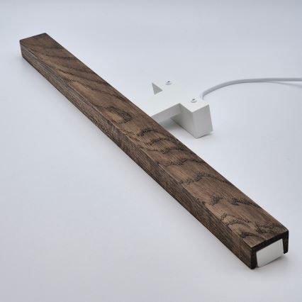 Brilagi - LED spejllampe til badeværelse WOODY MIRROR LED/12W/230V 60 cm IP44 eg valnød/hvid