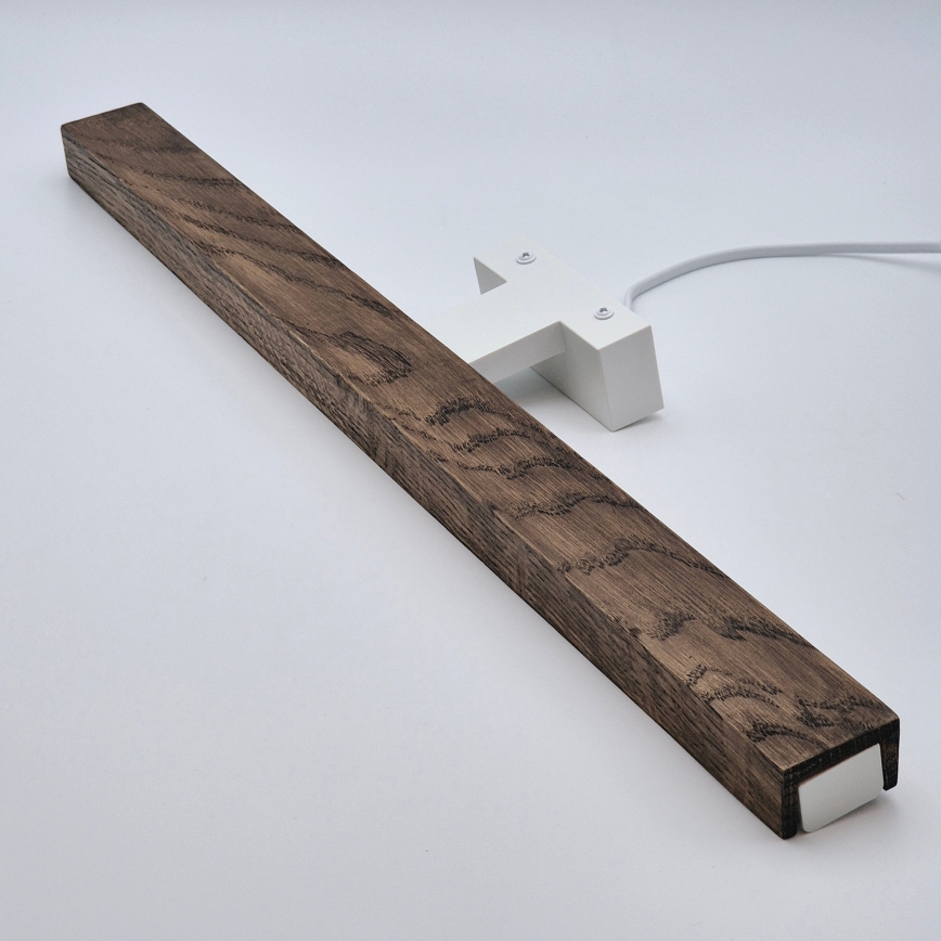 Brilagi - LED spejllampe til badeværelse WOODY MIRROR LED/12W/230V 60 cm IP44 eg valnød/hvid