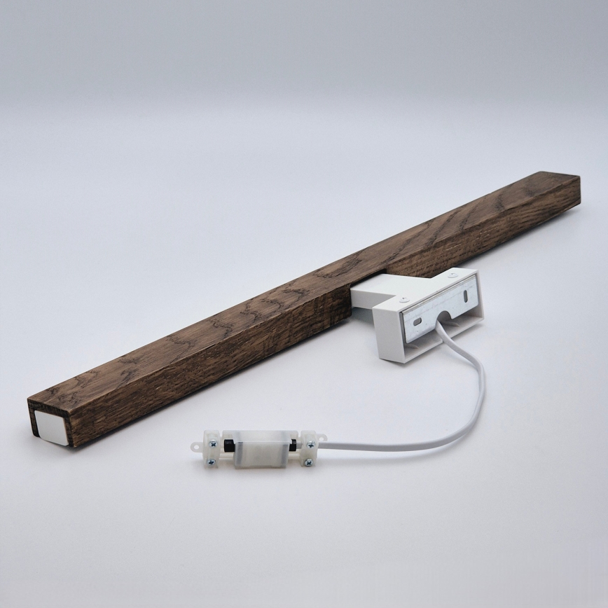 Brilagi - LED spejllampe til badeværelse WOODY MIRROR LED/12W/230V 60 cm IP44 eg valnød/hvid