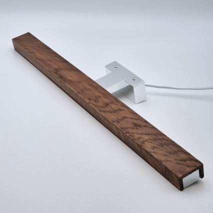 Brilagi - LED spejllampe til badeværelse WOODY MIRROR LED/12W/230V 60 cm IP44 eg kirsebær/skinnende krom