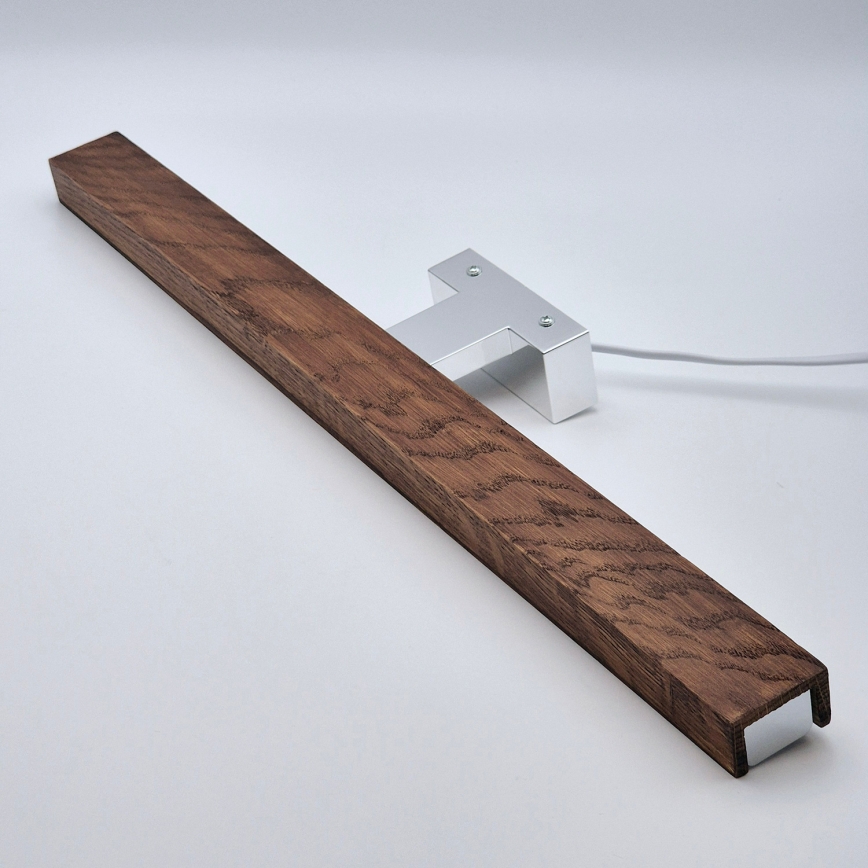 Brilagi - LED spejllampe til badeværelse WOODY MIRROR LED/12W/230V 60 cm IP44 eg kirsebær/skinnende krom