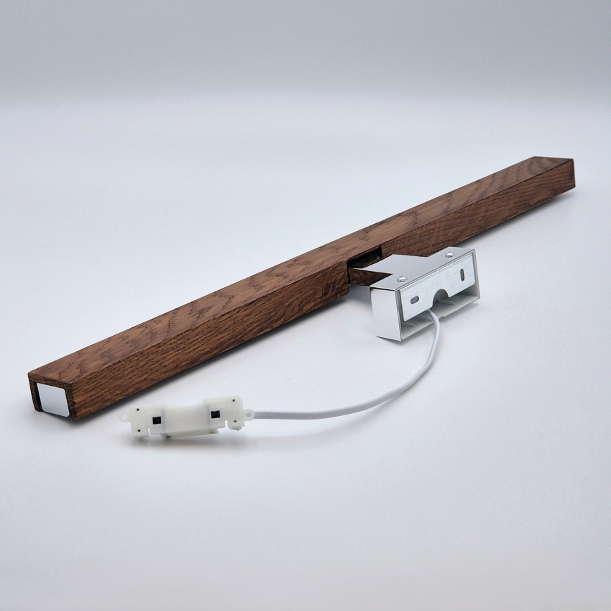 Brilagi - LED spejllampe til badeværelse WOODY MIRROR LED/12W/230V 60 cm IP44 eg kirsebær/skinnende krom